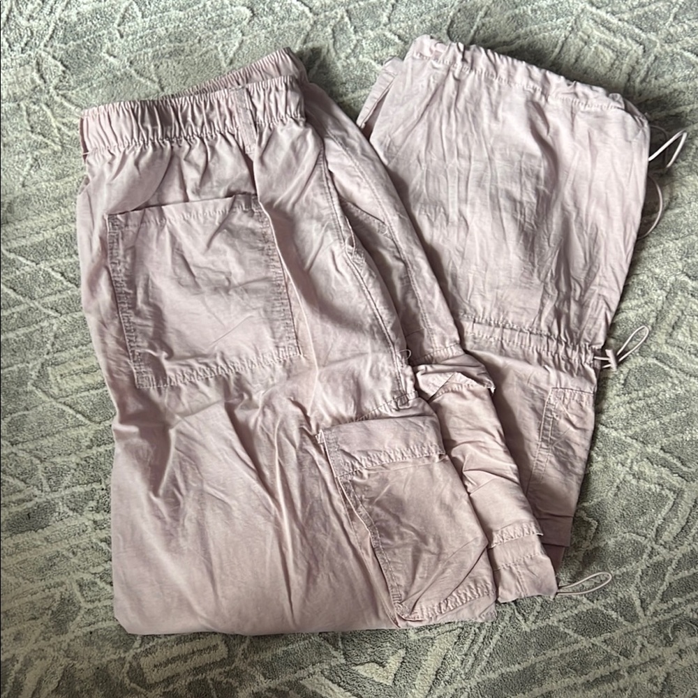 Aeropostale Pink Cargo Pants with Elastic Waistband
